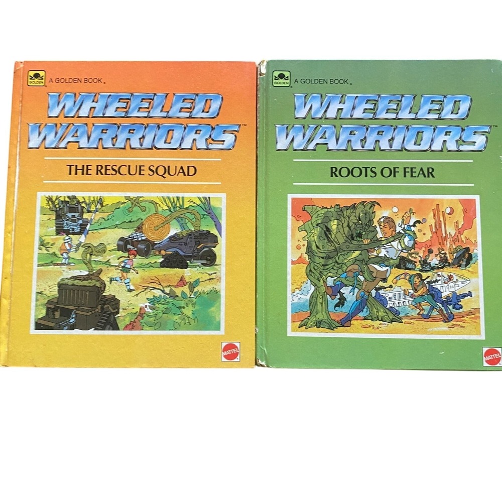 VTG Golden Book Wheeled Warriors rescue squad children's book lot 80s